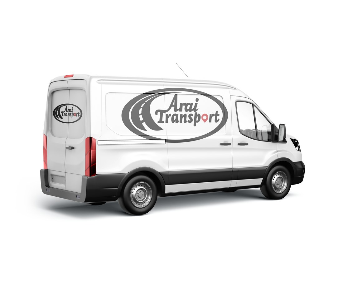 Arai Transport haulage company logo on van livery and business cards designed by BCreativ