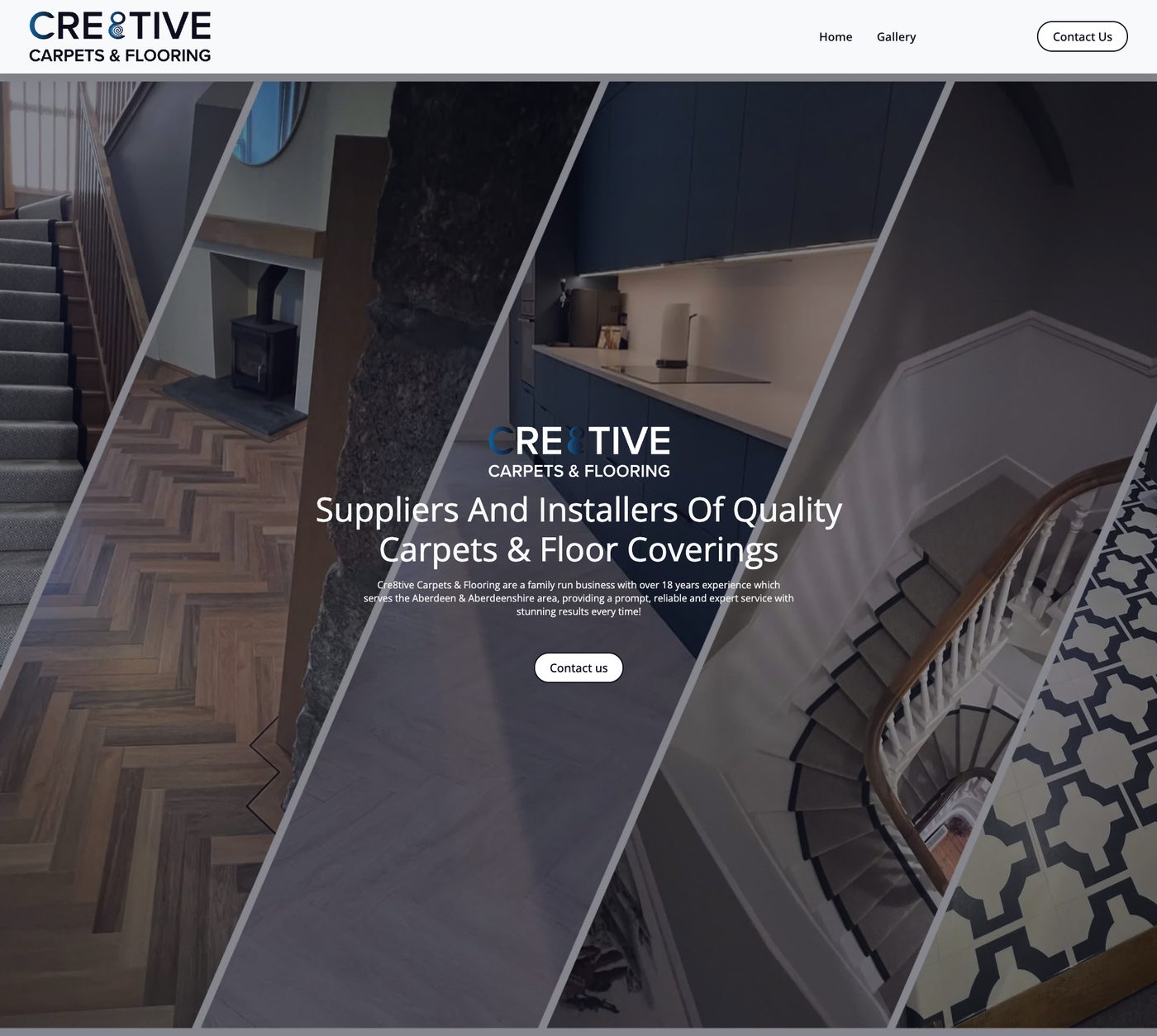 Cre8tive Carpets and Flooring website designed by BCreativ