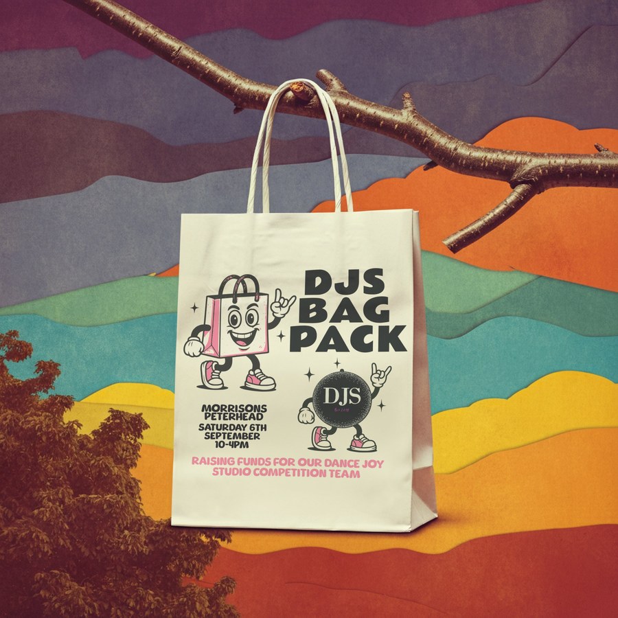 DJS Bag Pack charity bag and sweatshirt design, designed by BCreativ
