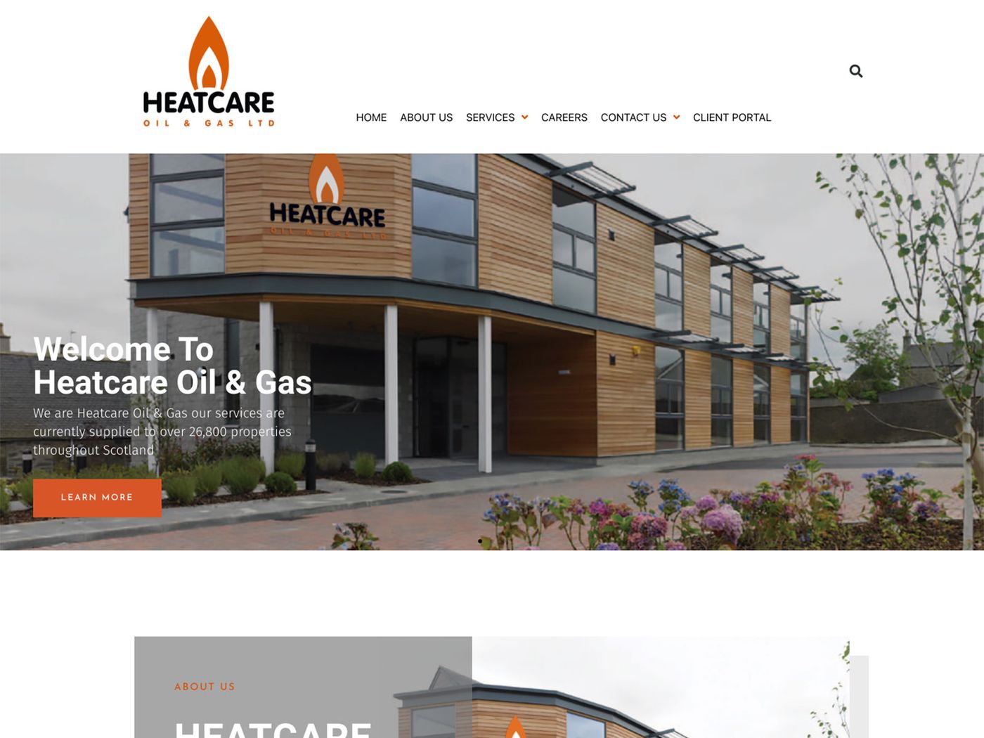 Heatcare Oil and Gas website designed by BCreativ