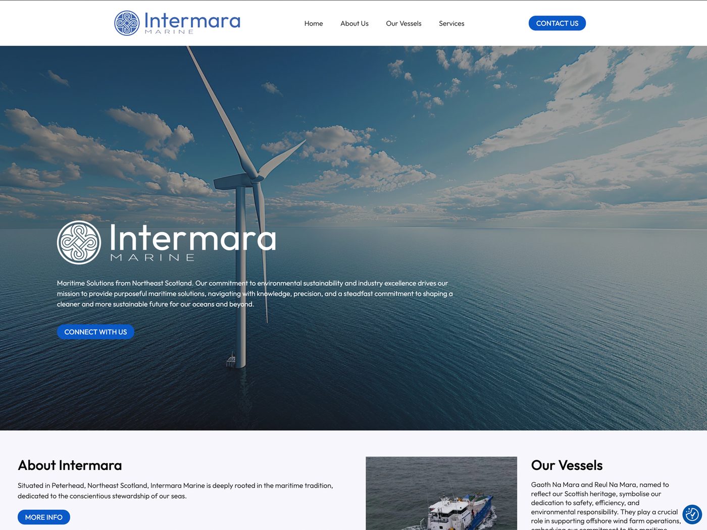 Intermara Marine website designed by BCreativ