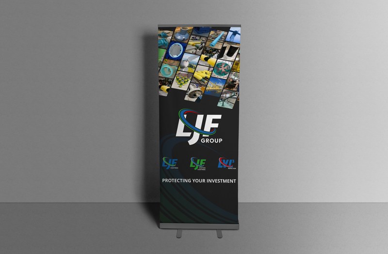 LJF Group pull-up banner design by BCreativ