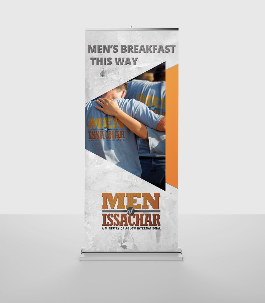Men of Issachar roll-up banner designed by BCreativ for Aglow International