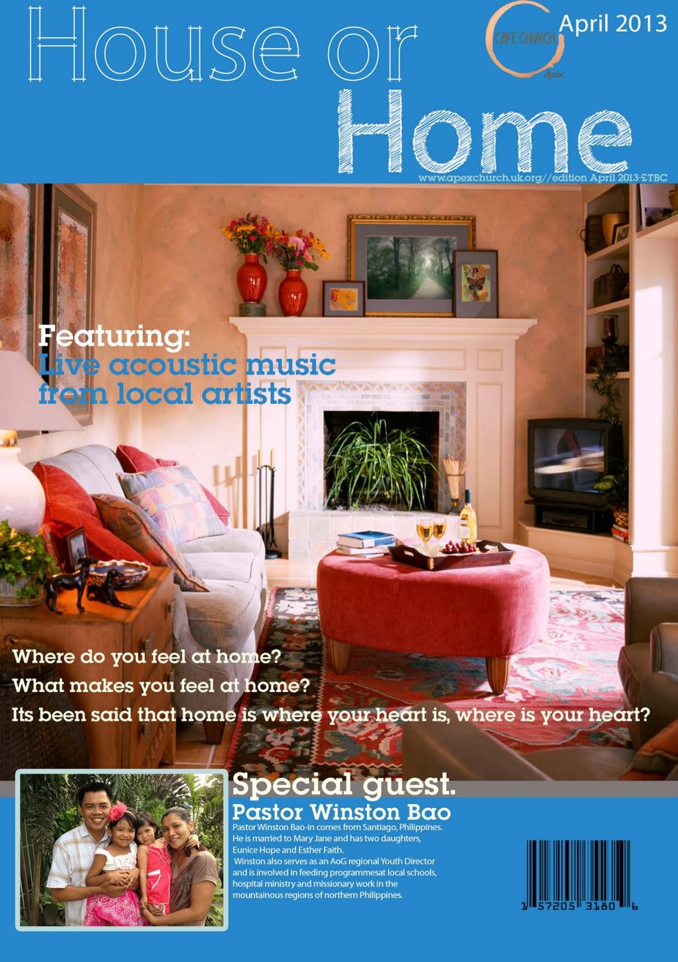 Apex Café Church House or Home magazine-style poster designed by BCreativ