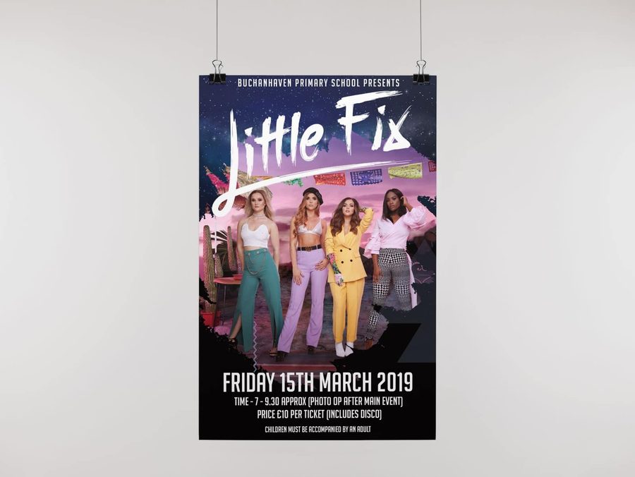 Buchanhaven Primary School Little Fix event poster designed by BCreativ