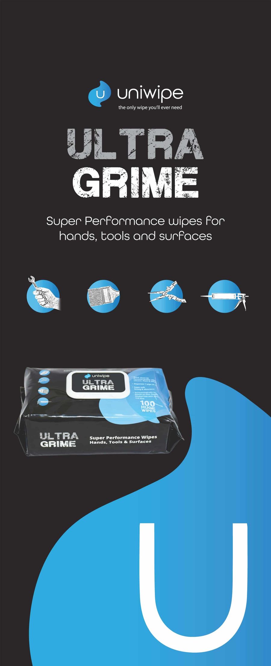 Uniwipe pull-up banner designed by BCreativ