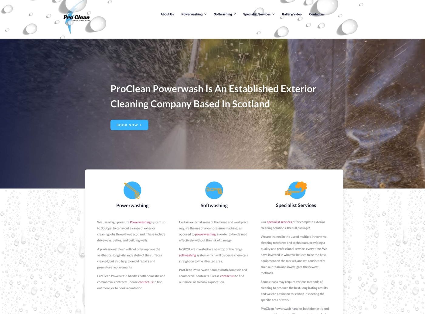 ProClean Powerwash website designed by BCreativ