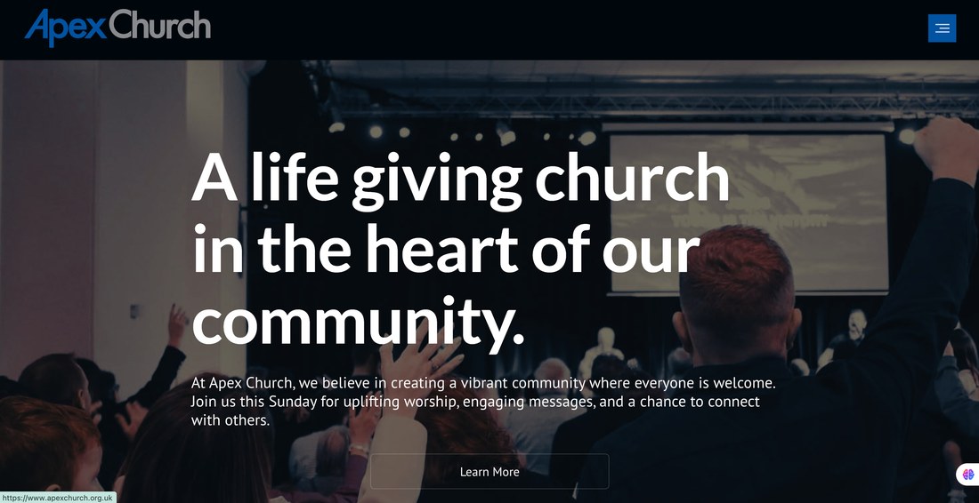 Apex Church website designed and built by BCreativ
