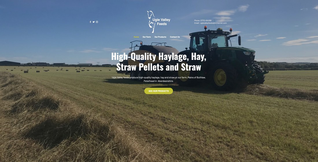 Ugie Valley Feeds website designed and built by BCreativ