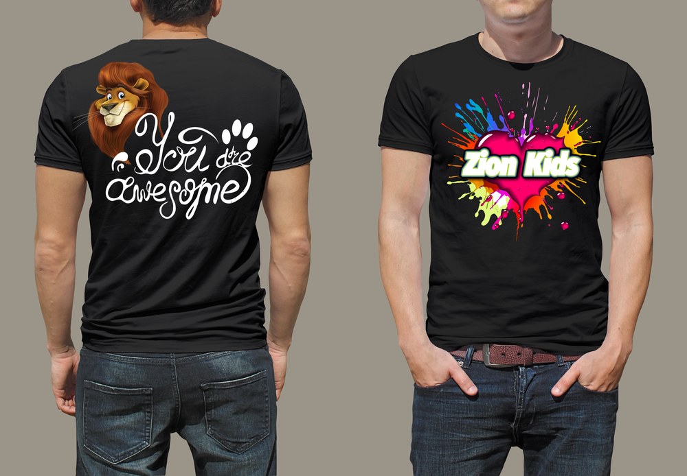 Zion Kids branded t-shirt mockup designed by BCreativ